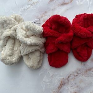 Cozy minky boutique baby booties set of 2, 0-6 months & 6-12 months